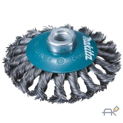 Щетка для шлиф.маш. конусная 115 мм MAKITA (для УШМ. d115 мм. толщ. проволоки 0.5 мм. M14x2))D-39883